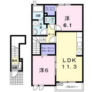 2LDK 間取り図