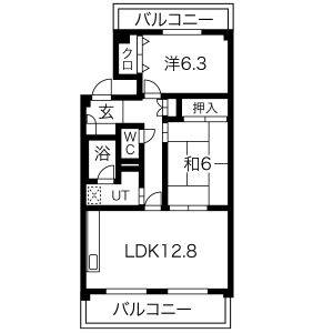2LDK 間取り図