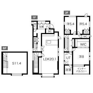 4LDK 間取り図