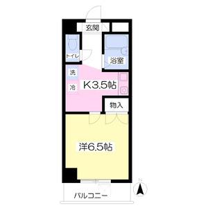 1K 間取り図