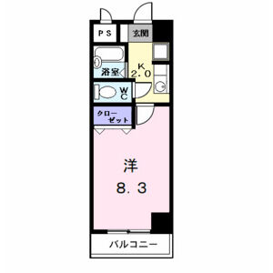 1K 間取り図