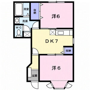 2DK 間取り図