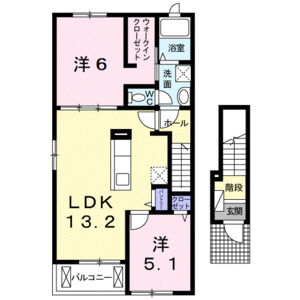 2LDK 間取り図