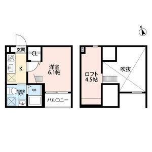 1K 間取り図