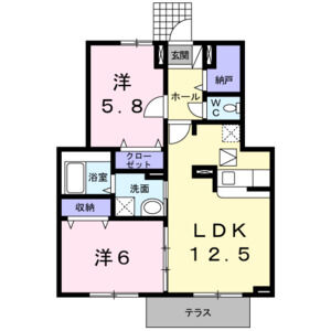 2LDK 間取り図