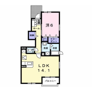 1LDK 間取り図