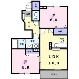 2LDK 間取り図