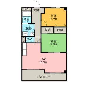 2LDK 間取り図