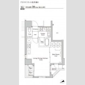 1LDK 間取り図