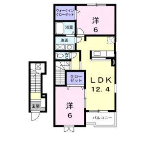 2LDK 間取り図