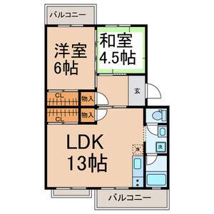 2LDK 間取り図