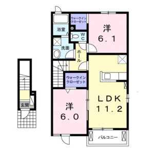 2LDK 間取り図