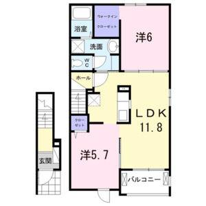 2LDK 間取り図