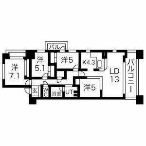 4LDK 間取り図