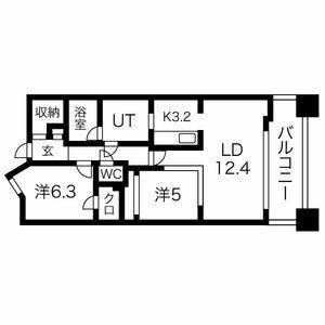 2LDK 間取り図