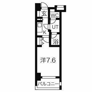 1K 間取り図