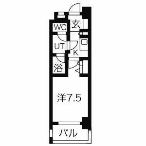 1K 間取り図