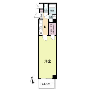 1K 間取り図