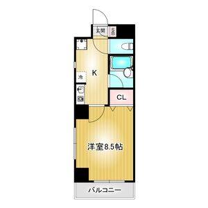 1K 間取り図