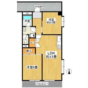 2LDK 間取り図