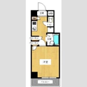 1K 間取り図