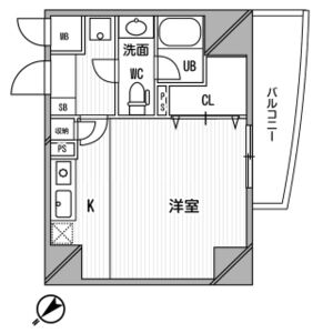 ワンルーム 間取り図