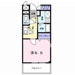 1K 間取り図