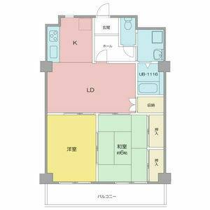 2LDK 間取り図
