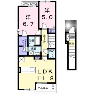 2LDK 間取り図