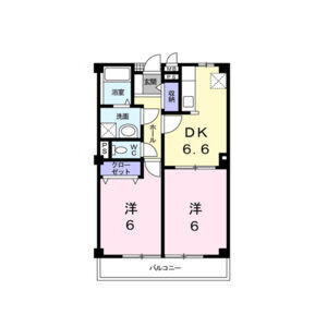 2DK 間取り図