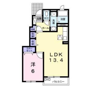 1LDK 間取り図