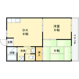 2DK 間取り図