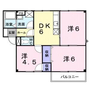 3DK 間取り図