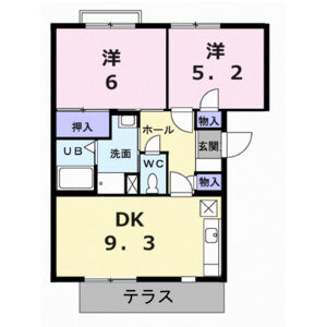 2DK 間取り図