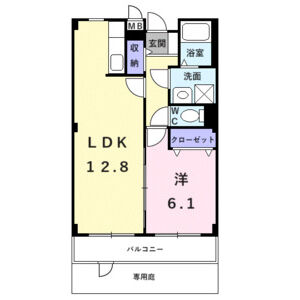 1LDK 間取り図