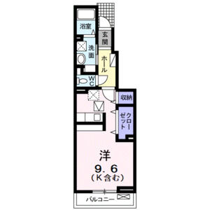 1K 間取り図