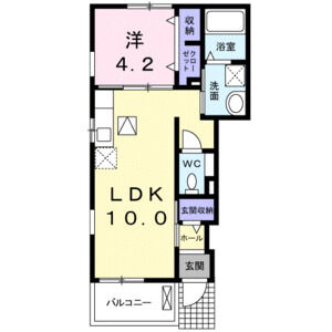 1LDK 間取り図
