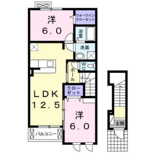 2LDK 間取り図