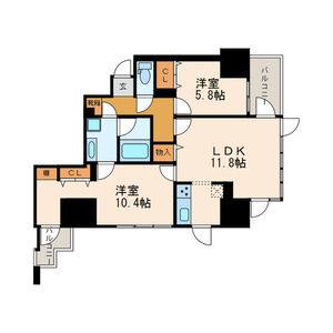 2LDK 間取り図