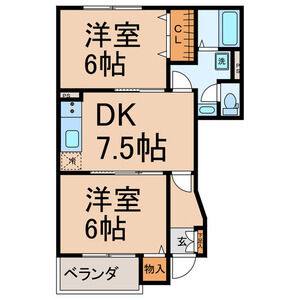 2DK 間取り図