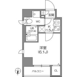 1K 間取り図