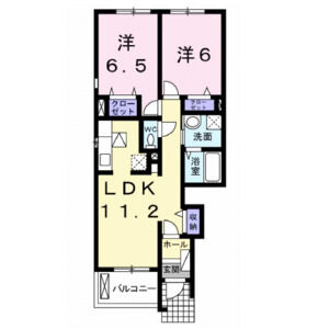 2LDK 間取り図