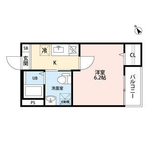 1K 間取り図
