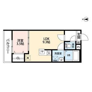 1LDK 間取り図