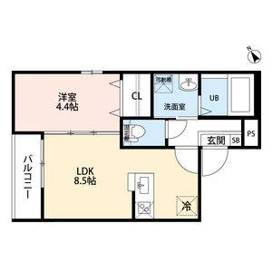 1LDK 間取り図