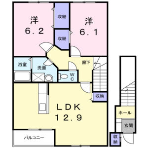 2LDK 間取り図