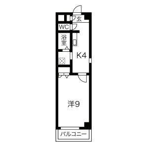 1K 間取り図