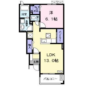 1LDK 間取り図