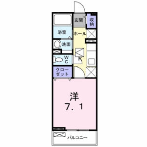 1K 間取り図