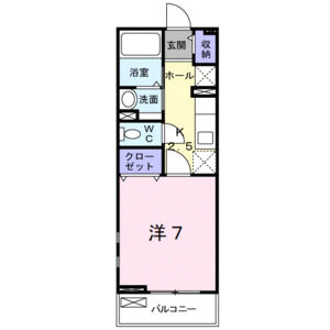 1K 間取り図